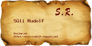 Süli Rudolf névjegykártya
